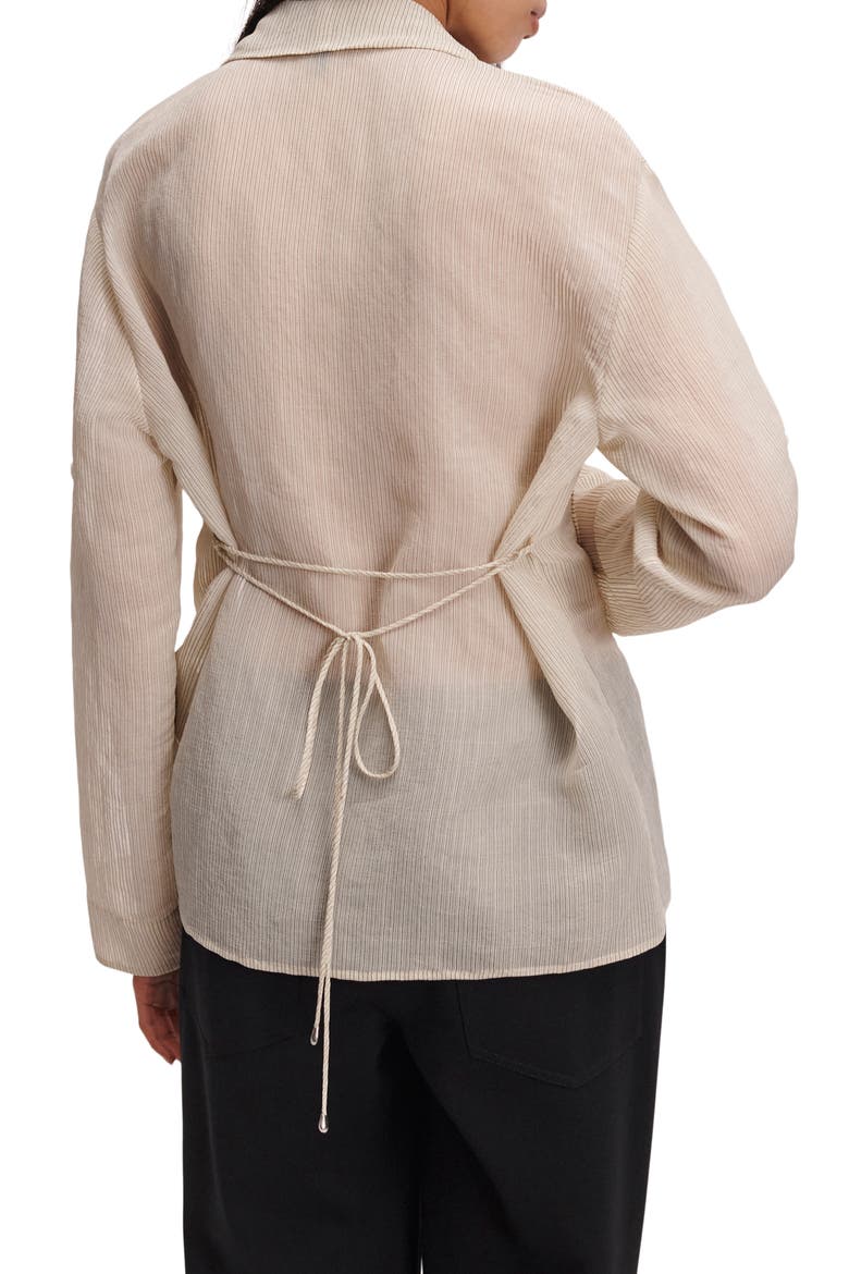 Sonny Stripe Tie Waist Shirt, Alternate, color, WHITE STRIPE