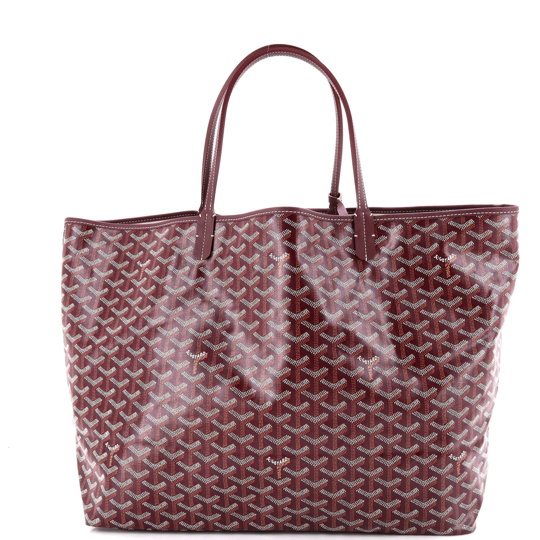 Pre-Owned Goyard Saint Louis Tote Coated Canvas GM, Main, color, Red