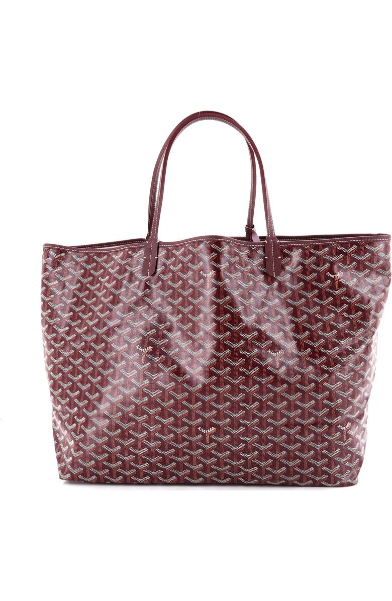 Pre-Owned Goyard Saint Louis Tote Coated Canvas GM, Main, color, Red