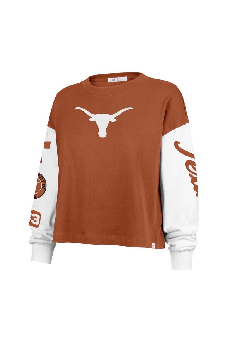 '47 Women's '47 Texas Orange Texas Longhorns Sydney Long Sleeve T-Shirt, Alternate, color, Burnt Orange