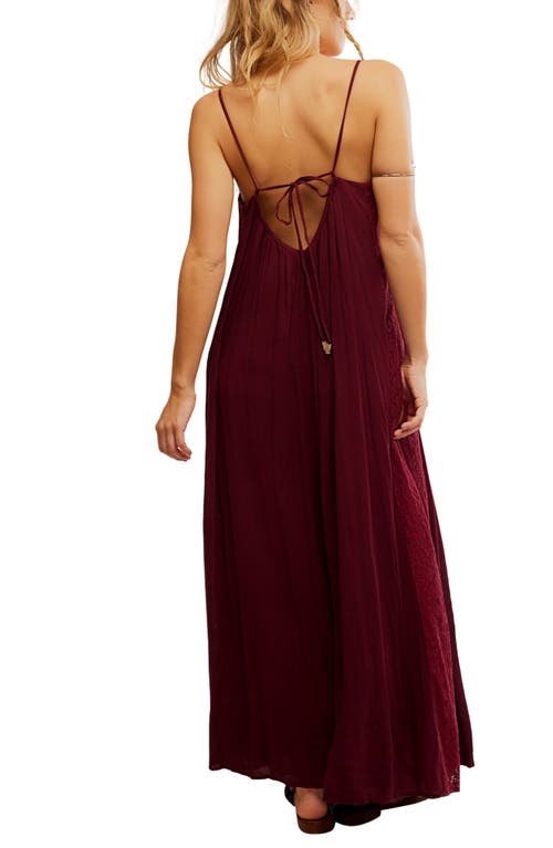 Free People Trail Of Flowers Maxi Sundress In Burgundy
