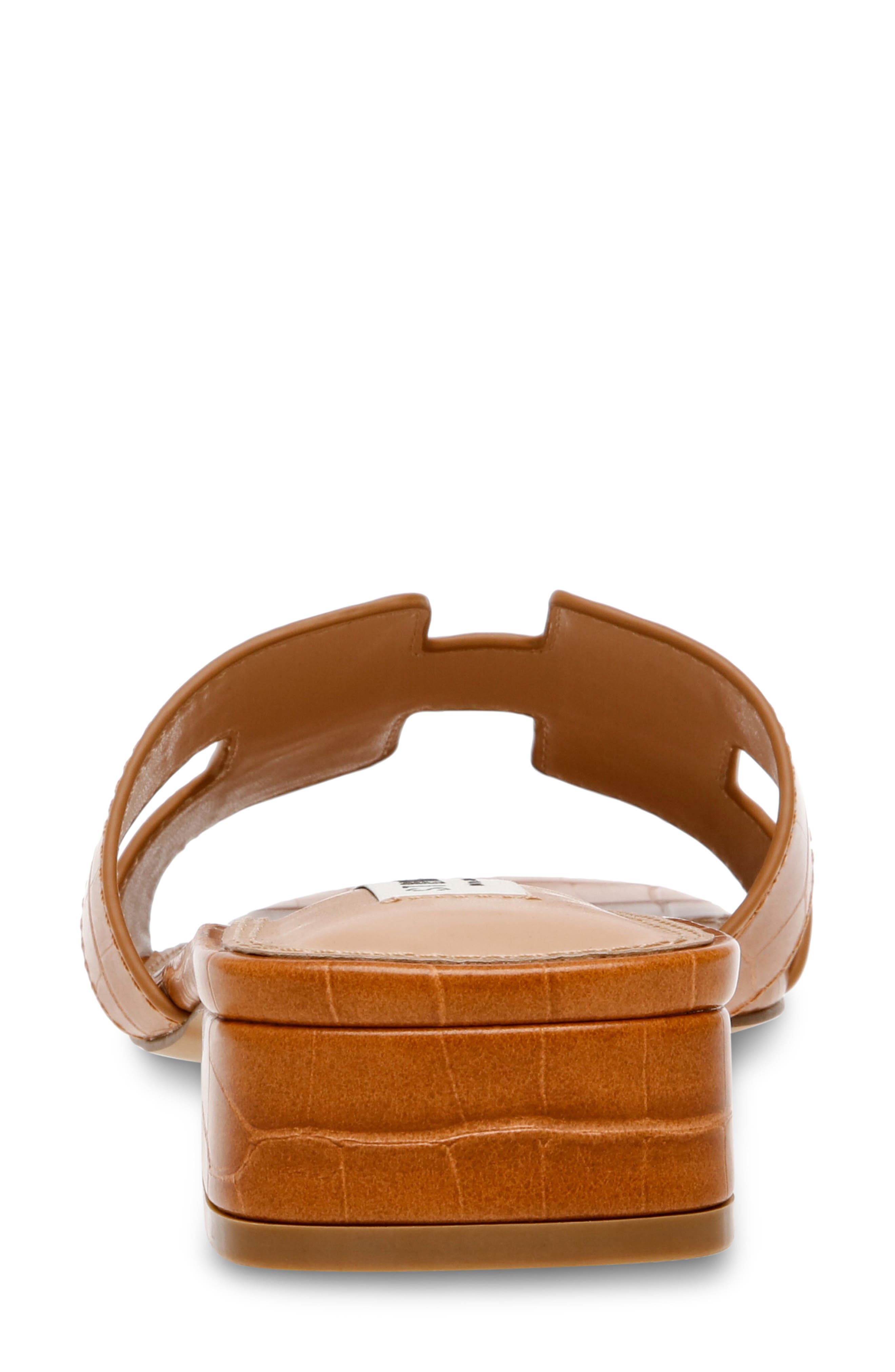 Hutchy Croc Embossed Sandal, Alternate, color, COGNAC
