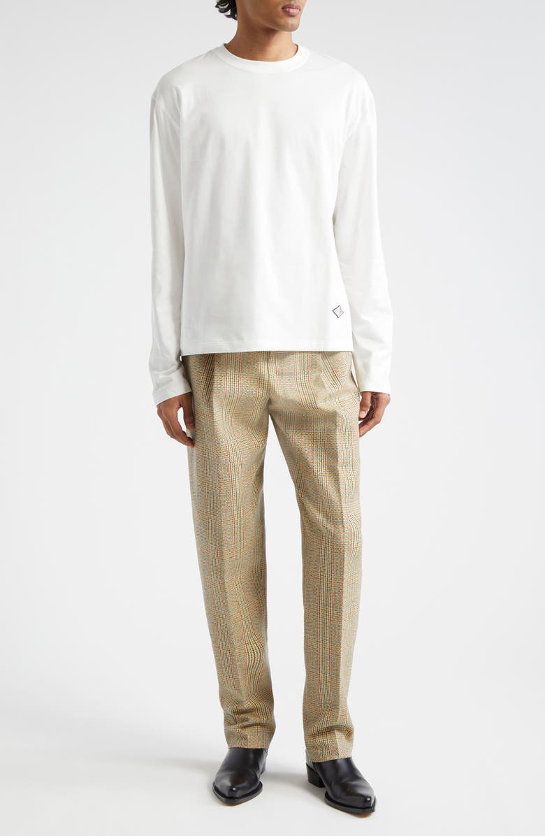 Bottega Veneta Light Long Sleeve Cotton Jersey T-Shirt, Alternate, color, Chalk