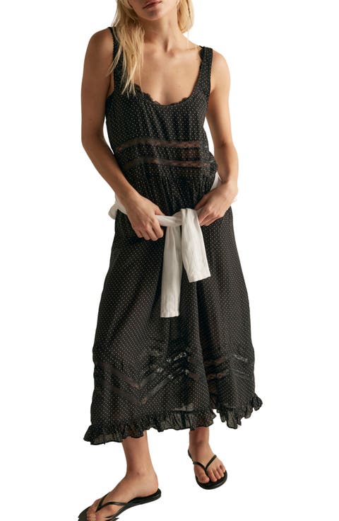 Voile and Lace Midi Dress