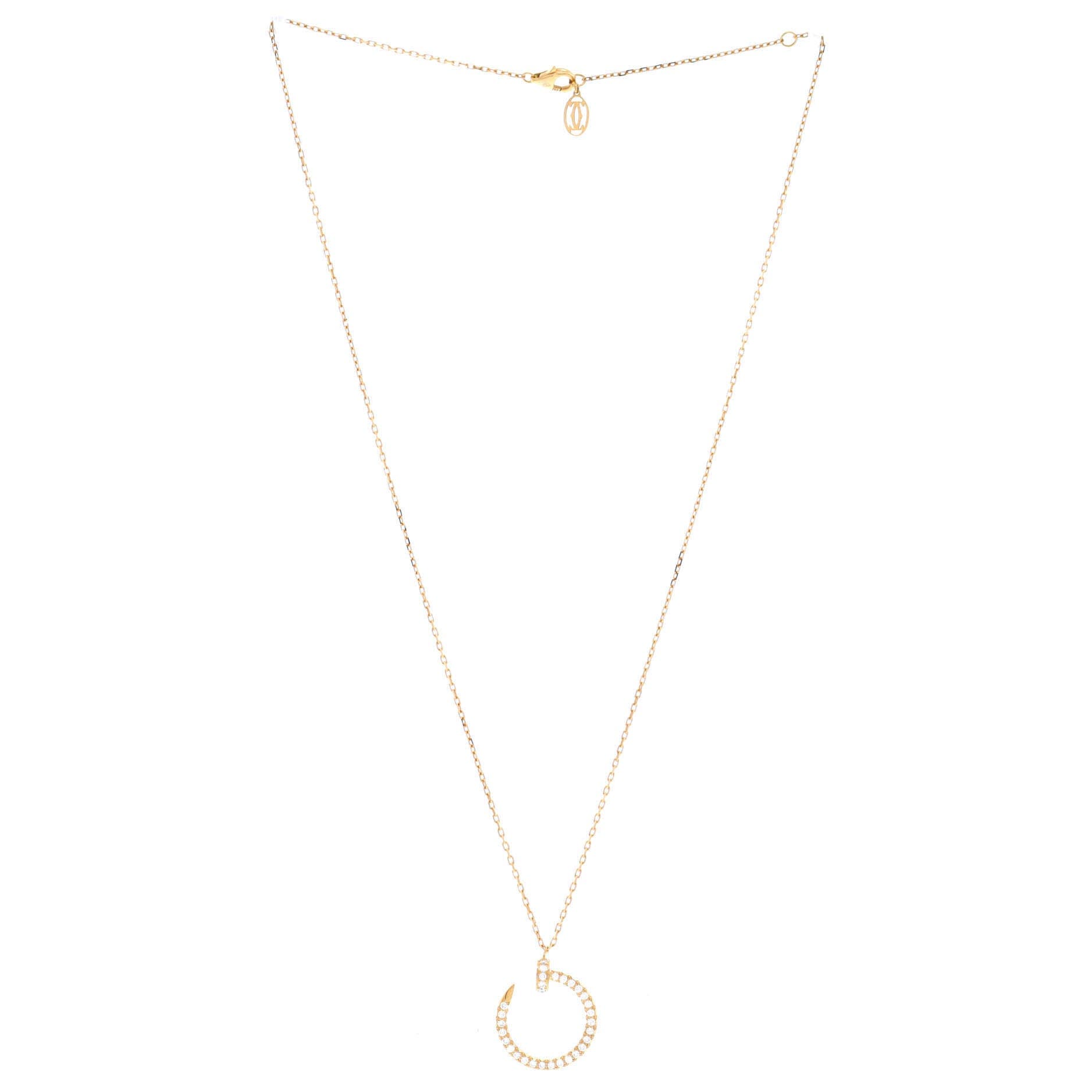 Juste un Clou Pendant Necklace 18K Yellow Gold and Pave Diamonds, Alternate, color, Metallic Gold