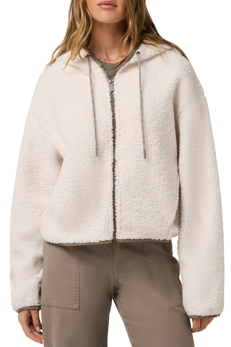 Huddle Full Zip Fleece Hoodie, Main, color, EGGNOG