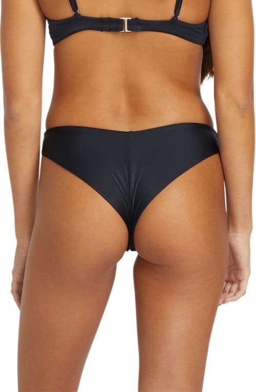 Volcom Simply Seamless Cheekini Bikini Bottoms In Black