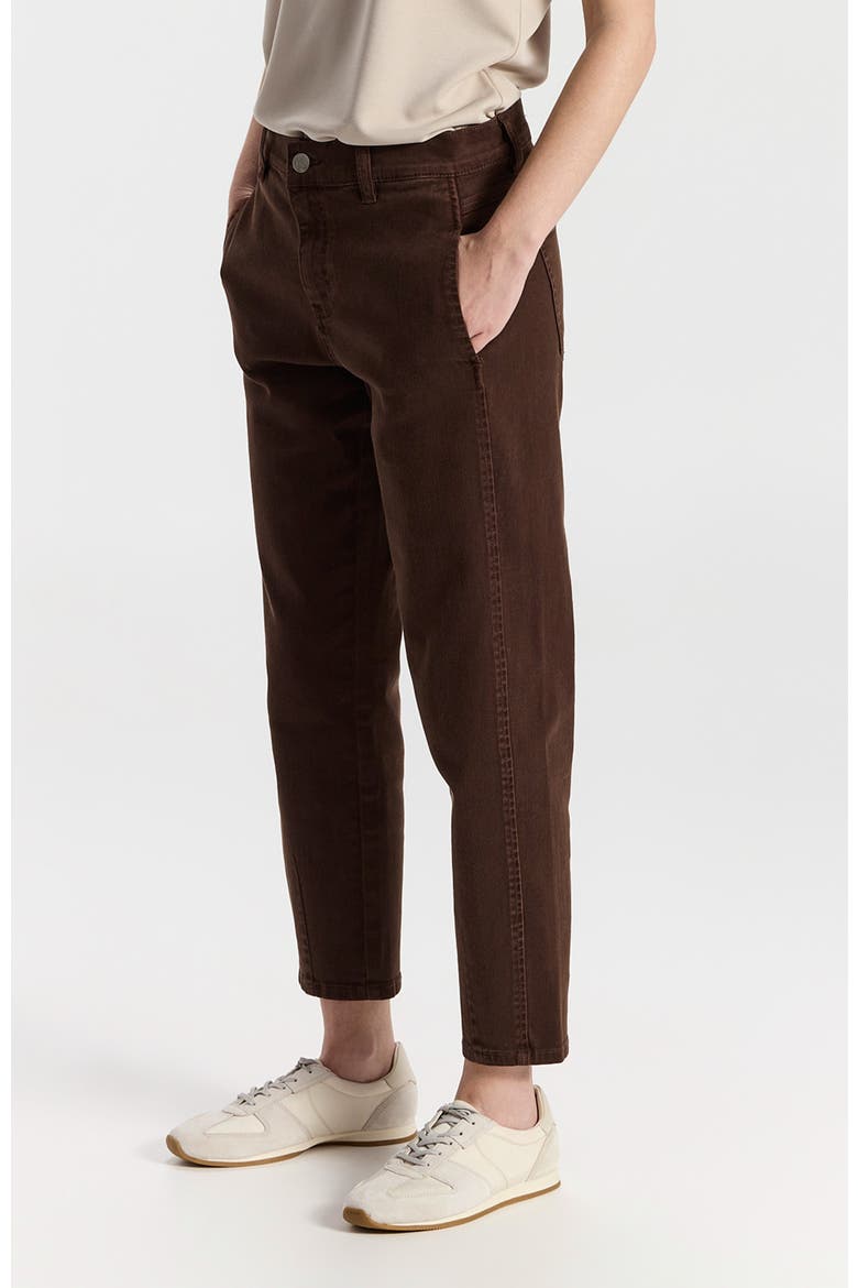 Brisbane Straight-Leg Cropped Trousers, Alternate, color, Dark Brown