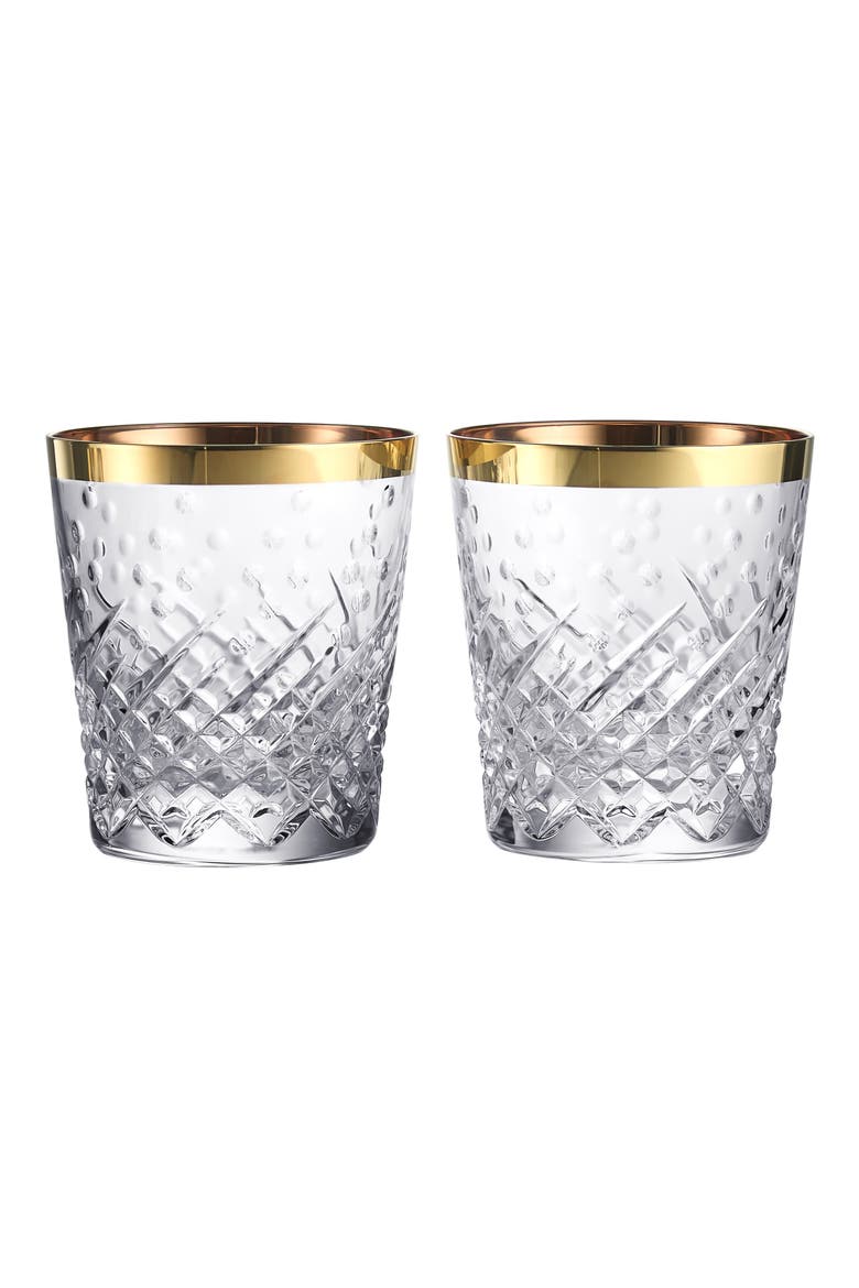 Celebrations Set of 2 Crystal Tumblers, Main, color, NO COLOR