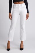 Good American Good Straight High Waist Raw Hem Straight Leg Jeans