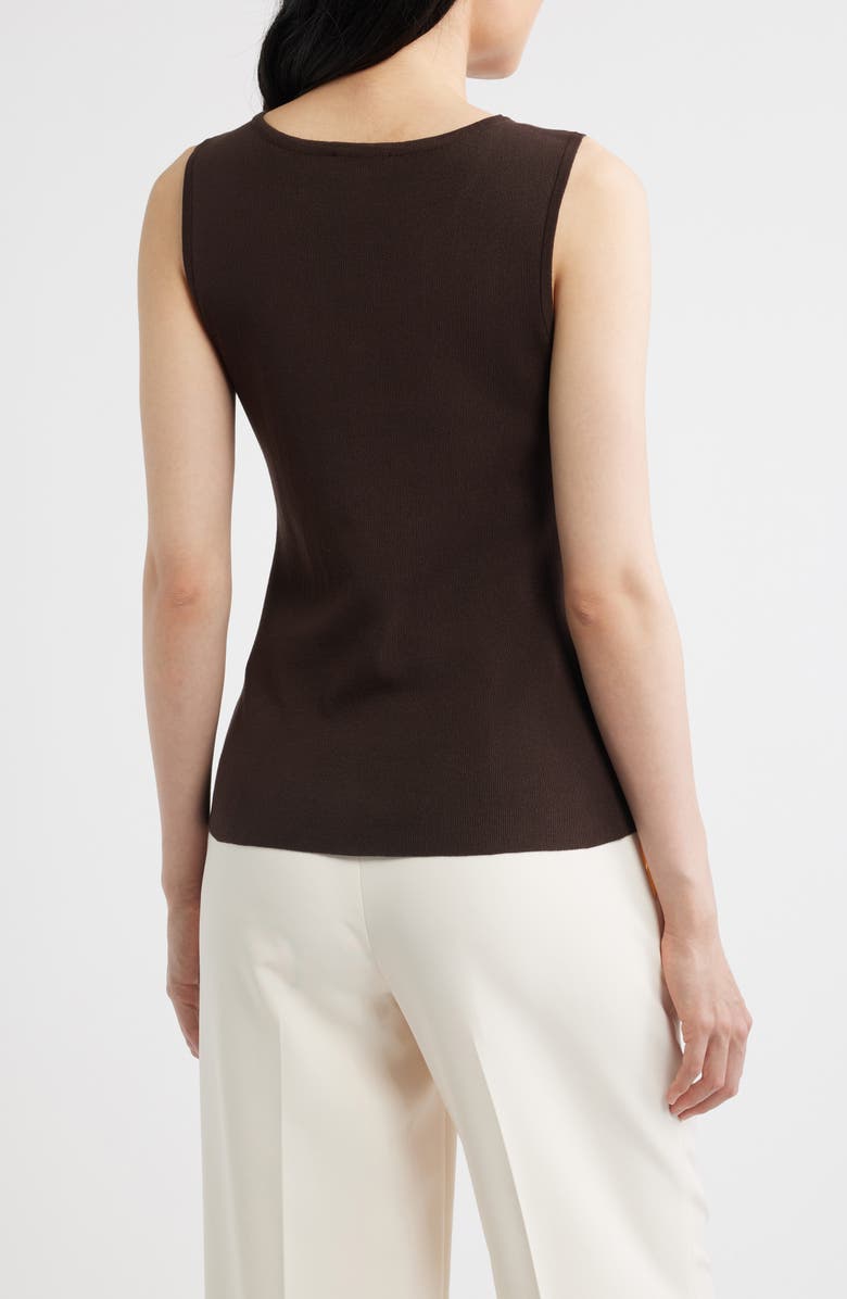 Tahari ASL Sweater Vest, Alternate, color, Espresso