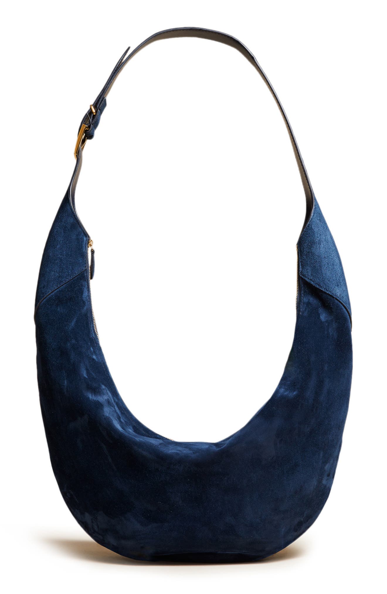 August Suede Hobo Bag, Main, color, MIDNIGHT NAVY