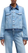 7 For All Mankind Adi Crop Denim Trucker Jacket