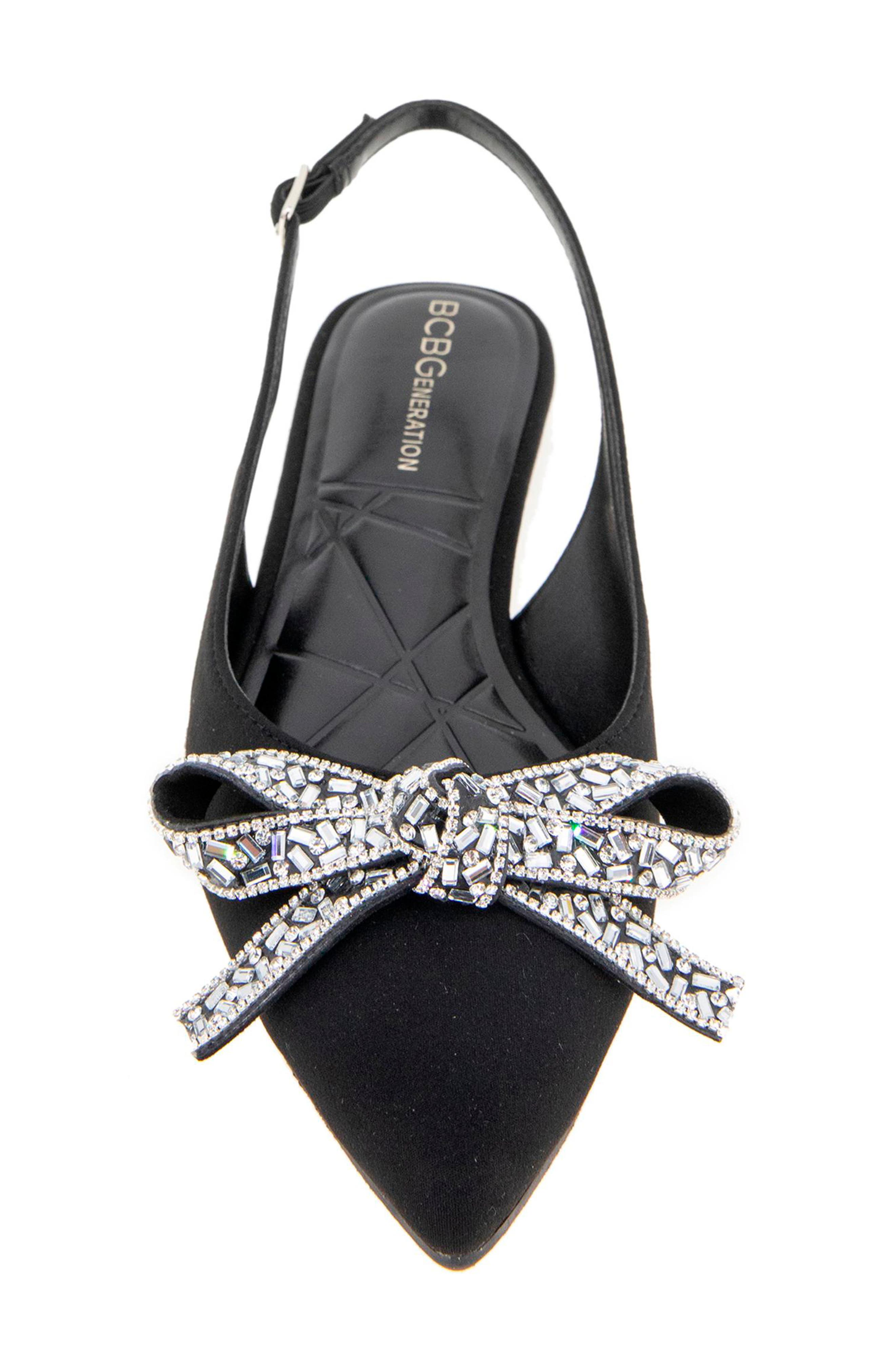 BCBGeneration Katly Slingback Pointed Toe Flat, Alternate, color, Black