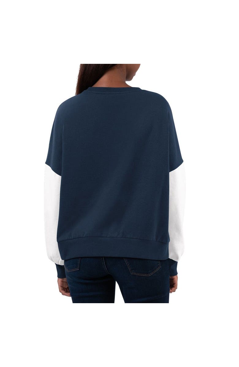 G-III 4HER BY CARL BANKS Women's G-III 4Her by Carl Banks Navy/White Penn State Nittany Lions Team Pride Colorblock Pullover Sweatshirt, Alternate, color, Navy