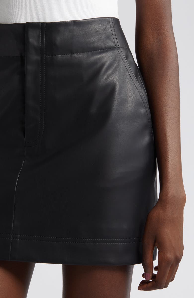 Treasure & Bond Faux Leather Miniskirt, Alternate, color, 