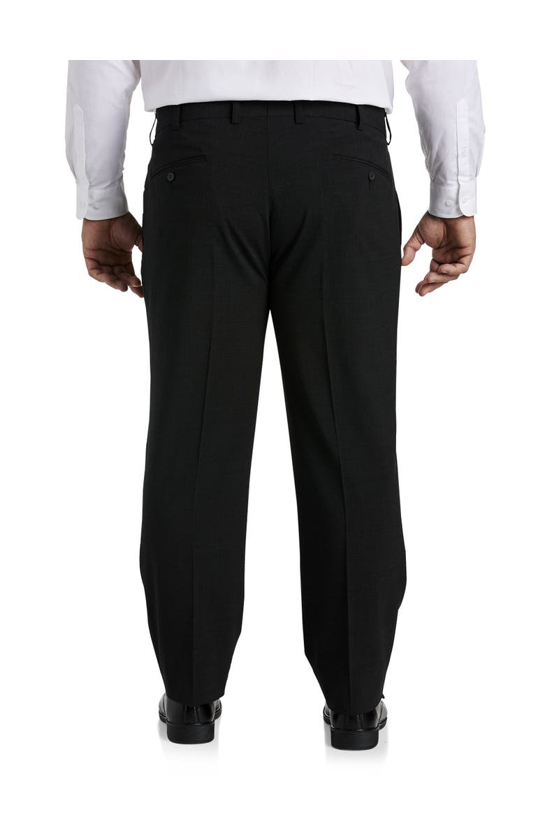 Oak Hill by DXL Perfect Fit Waist-Relaxer Flat-Front Suit Pants, Alternate, color, Charcoal