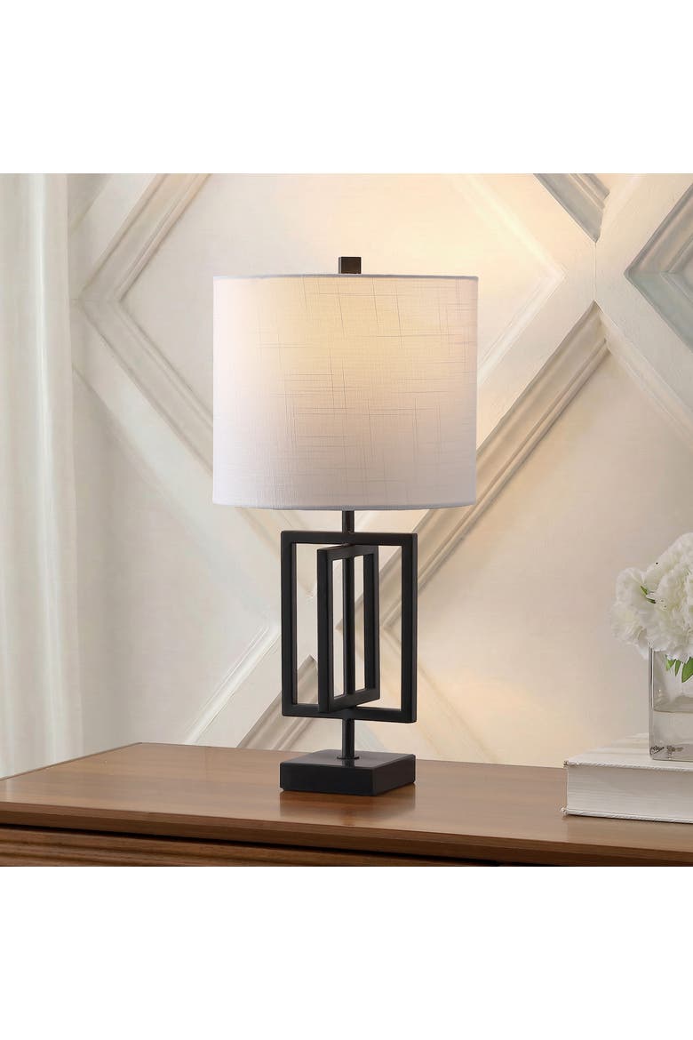 Anya Metal/Marble LED Table Lamp, Alternate, color, Black