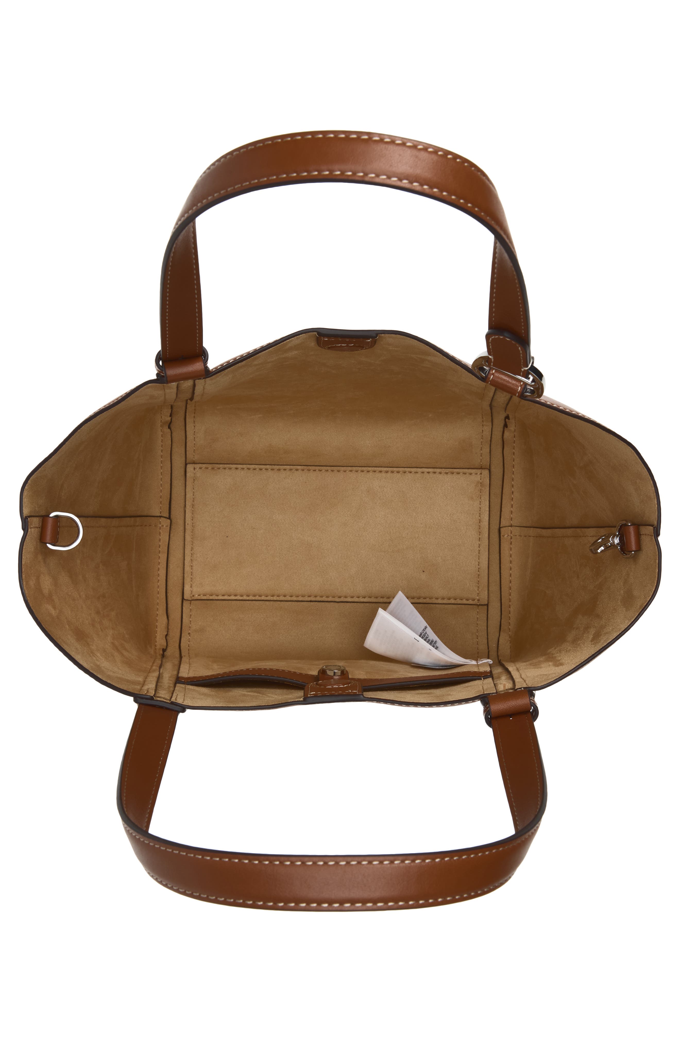 Small Leather Tote, Alternate, color, LAUREN TAN