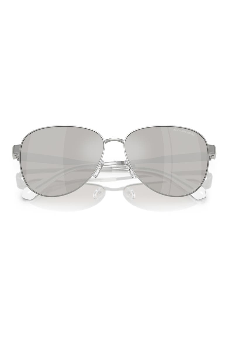 59mm Pilot Sunglasses, Alternate, color, SILVER