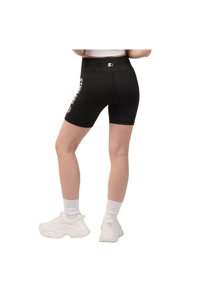 Women's Starter  Black Pittsburgh Steelers Biker Shorts, Alternate, color, Black