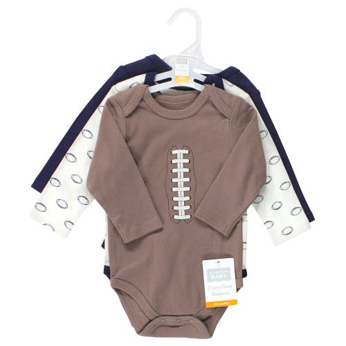Hudson Baby Cotton Long-sleeve Bodysuits 3-pack In Multi