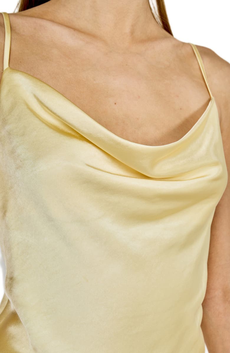 Endless Rose Satin Midi Dress, Alternate, color, Lemon