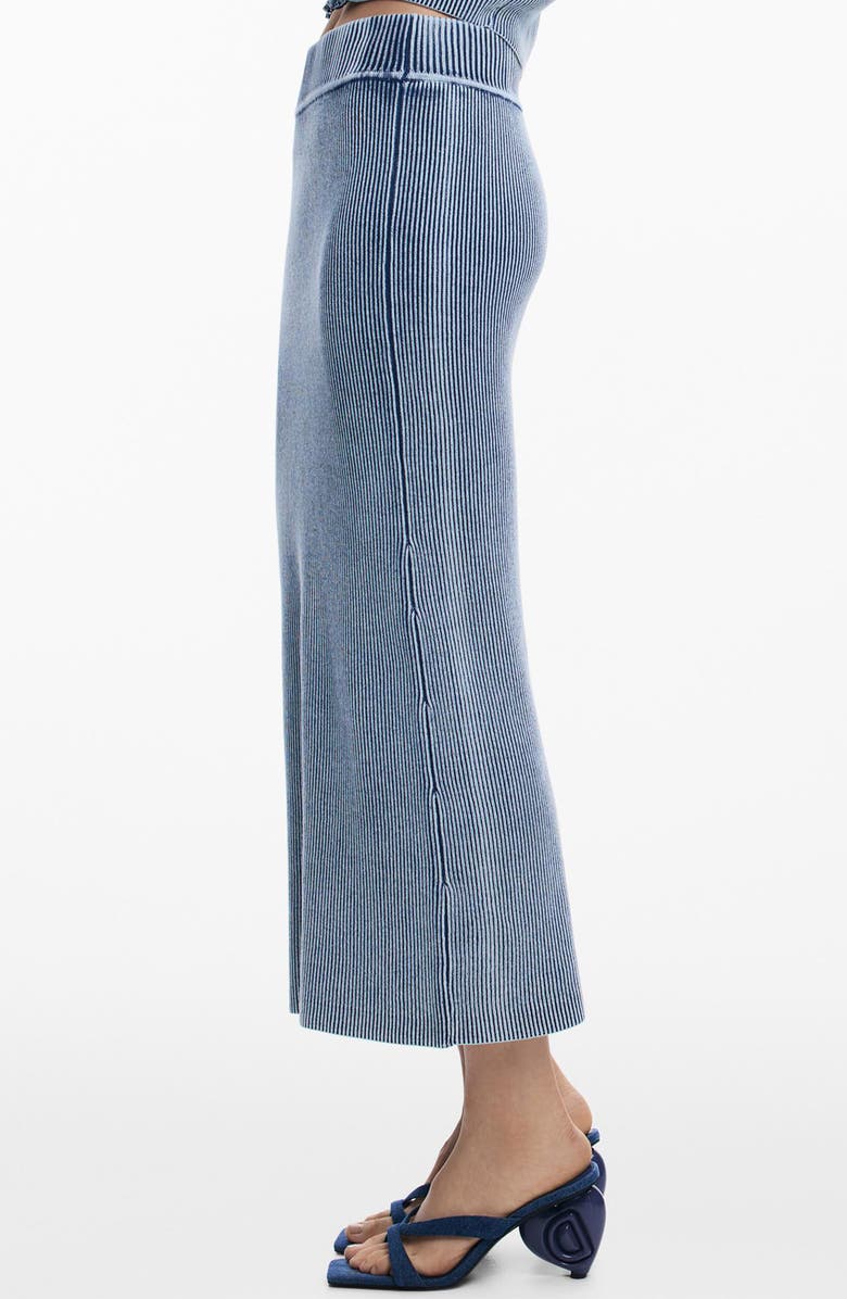 Desigual Rib Maxi Skirt, Alternate, color, Navy