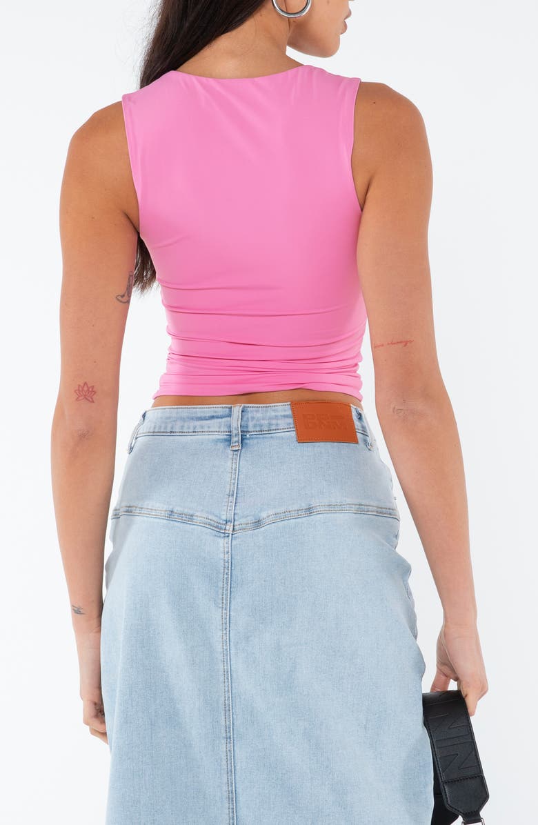 Princess Polly Zoe Square Neck Crop Tank, Alternate, color, Hot Pink