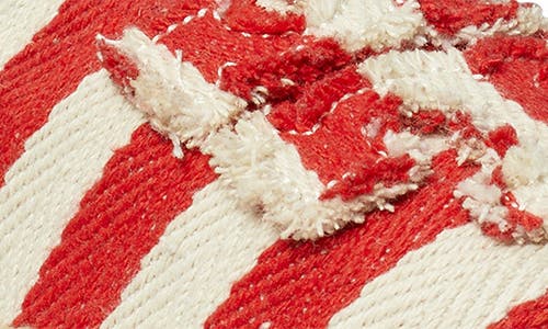 Tory Burch Fray Stripe Espadrille Flat In Rojo
