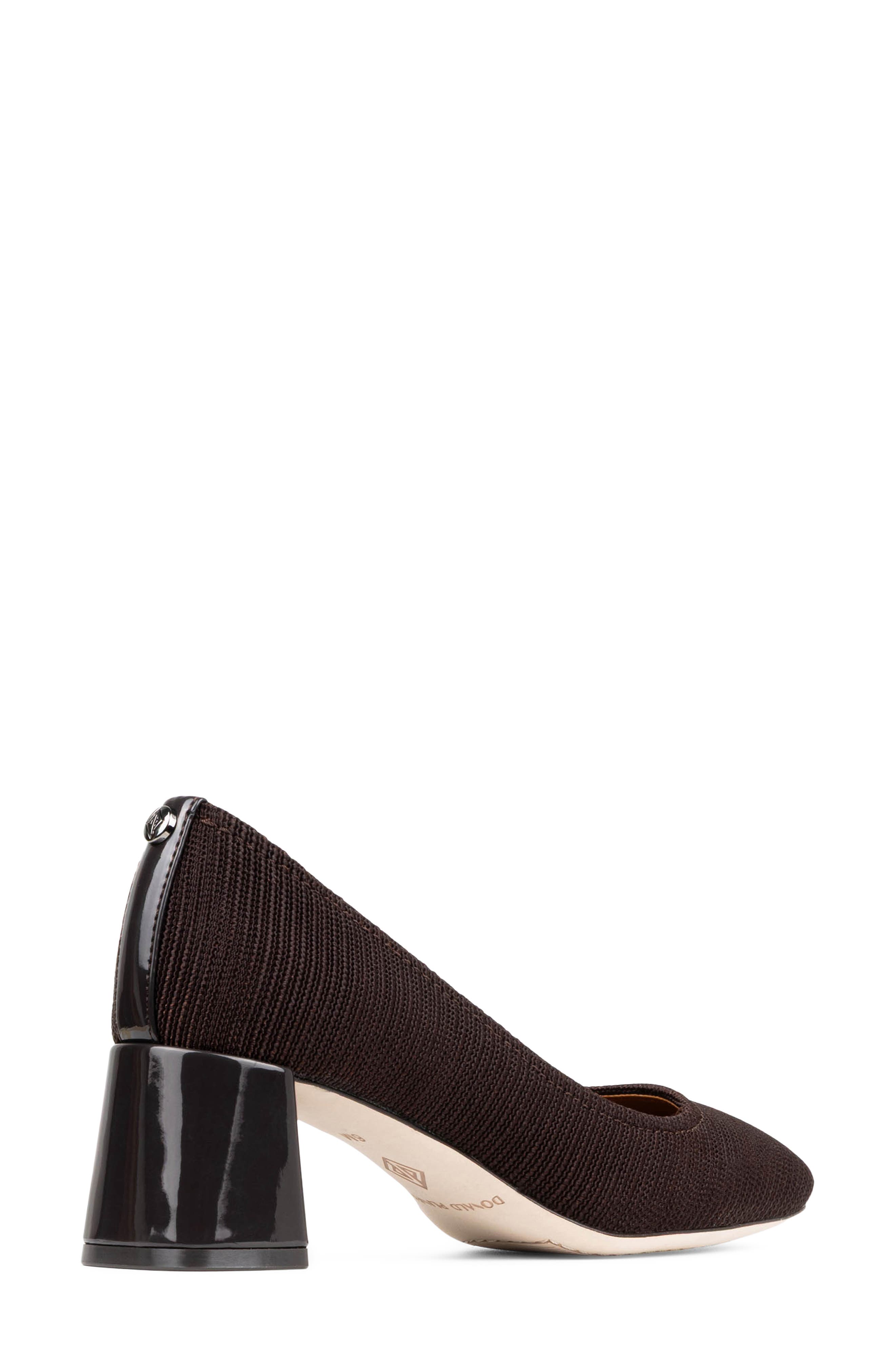 Delite Flared Block Heel Pump, Alternate, color, DARK BROWN