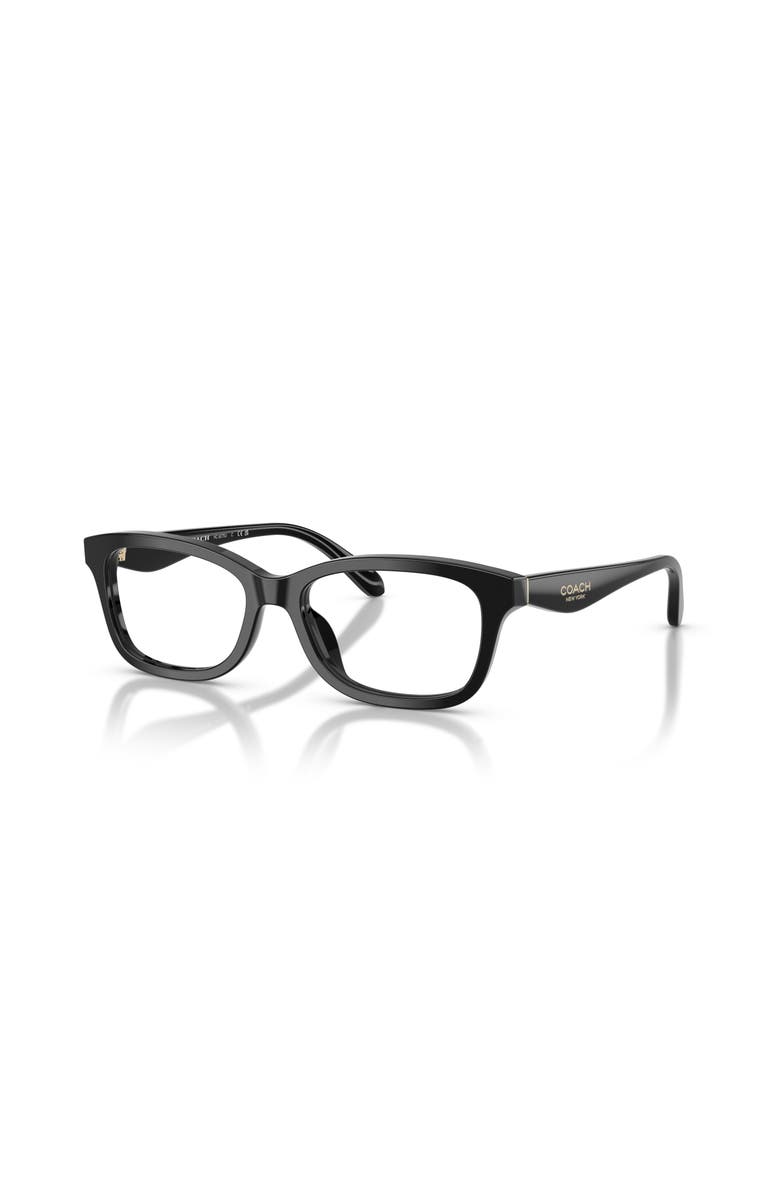 COACH 49mm Rectangle optical glasses, Main, color, Black