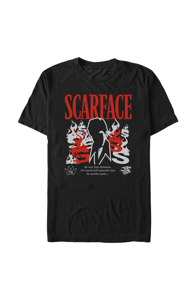 Scarface Men's Scarface The World Will Remember Him Silhouette  Graphic T-Shirt, Alternate, color, Black