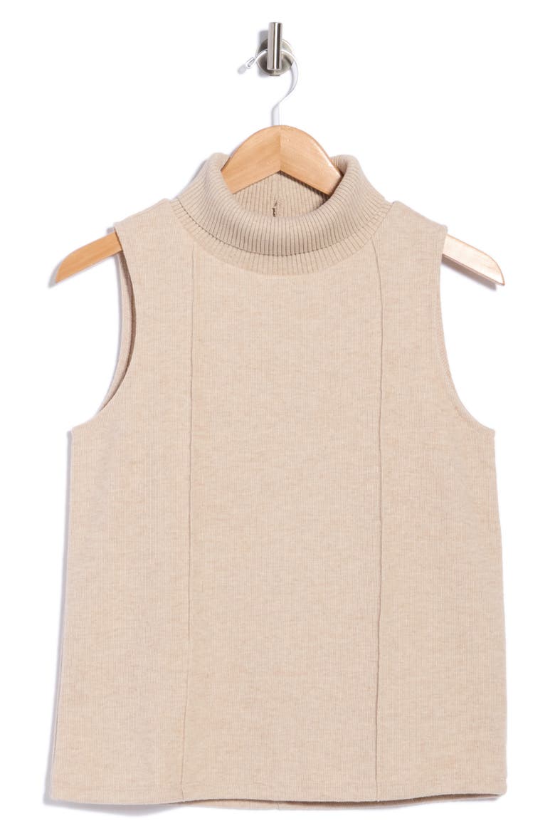 Ribbed Turtleneck, Main, color, HEATHER