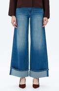 Bayeas Cuffed Wide Leg Jeans