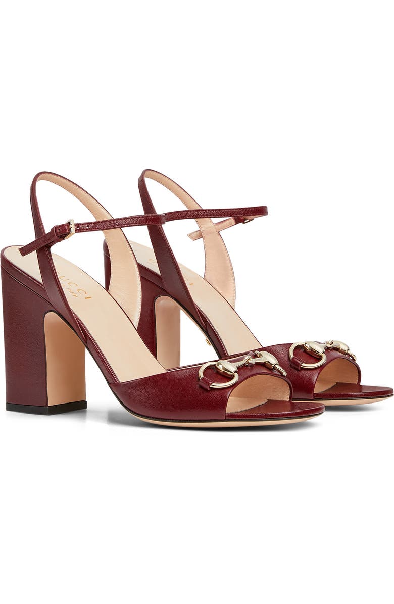 Gucci Lady Horsebit Sandal, Main, color, Lacquer