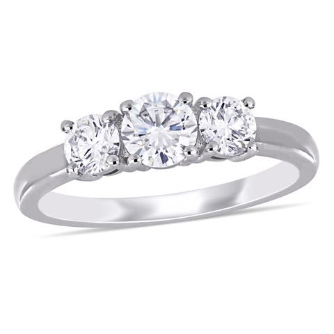1 CTW Lab-Grown Diamond 3-Stone Ring 14k