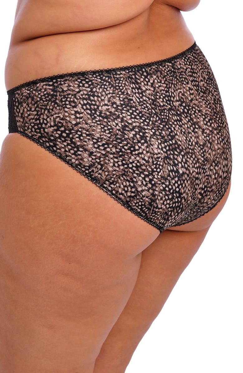 Elomi Morgan Full Figure Briefs, Alternate, color, Ebony
