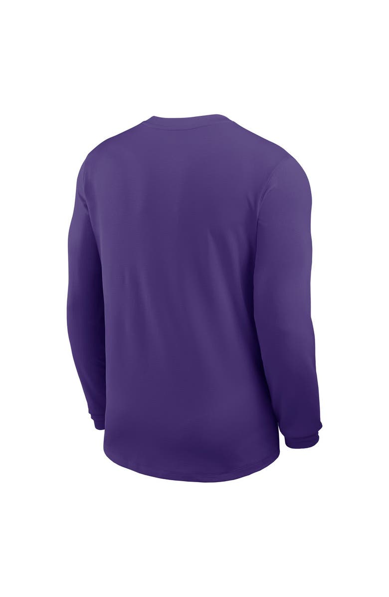 Nike Men's Nike Purple LSU Tigers 2025 Sideline Coach UV Performance Long Sleeve T-Shirt, Alternate, color, Purple