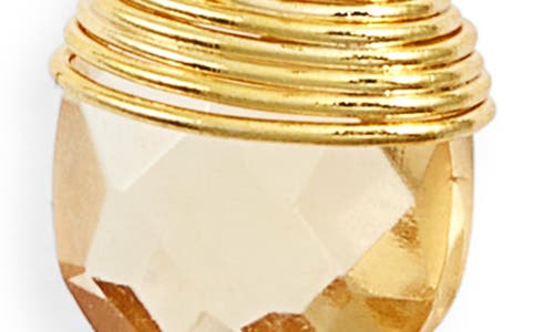 Kiara By Ki-ele Georgia Semiprecious Stone Drop Hoop Earrings In Gold