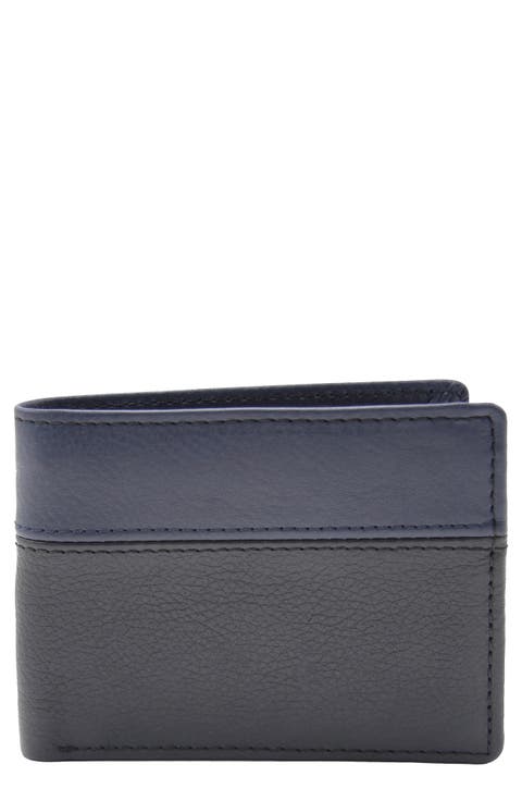 Two Tone Bifold Leather Wallet