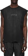 PURPLE BRAND Textured Logo Cotton Muscle Tee