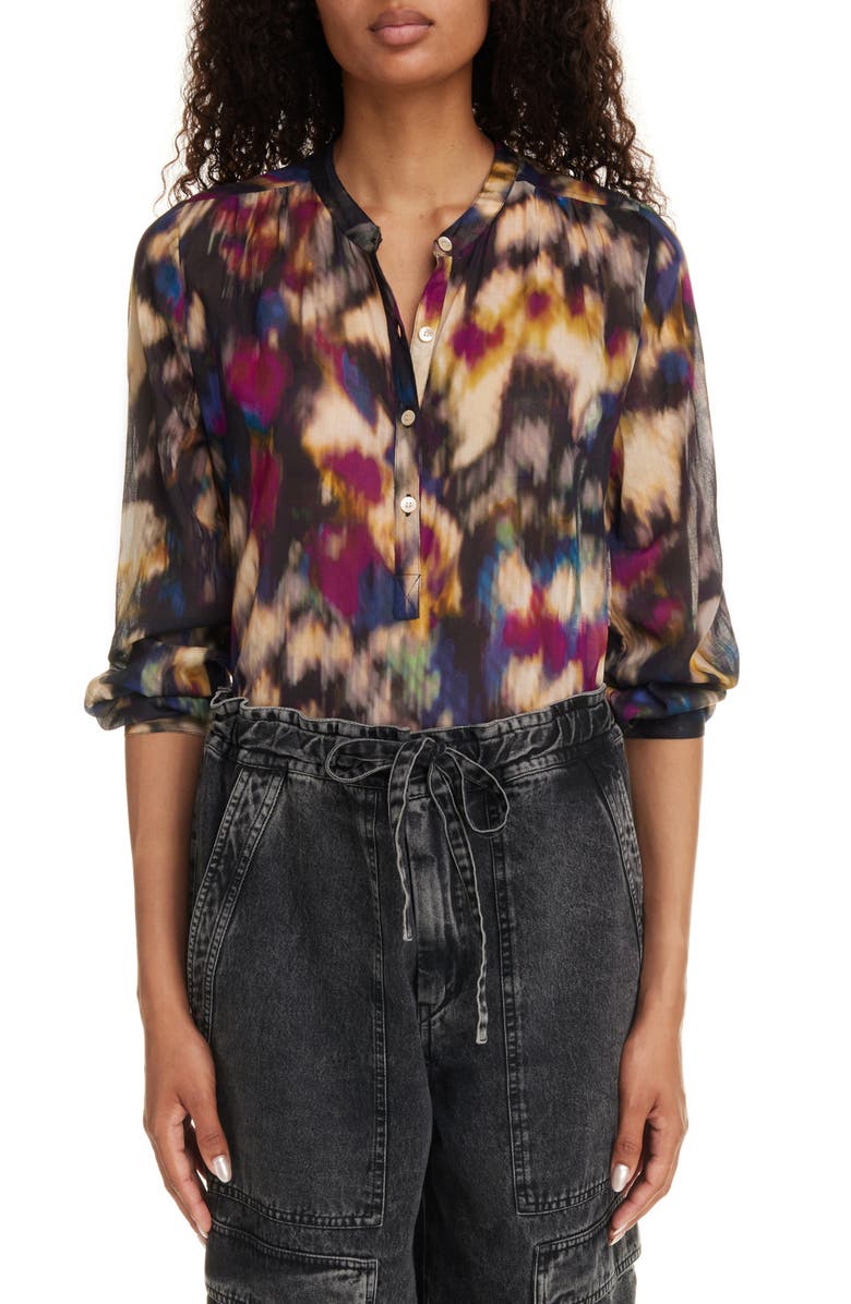 Isabel Marant Étoile Maria Print Cotton Shirt, Main, color, 