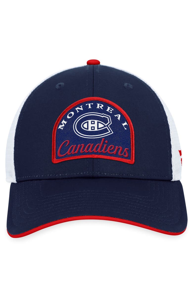 FANATICS Men's Fanatics Branded Navy/White Montreal Canadiens Fundamental Adjustable Hat, Alternate, color,