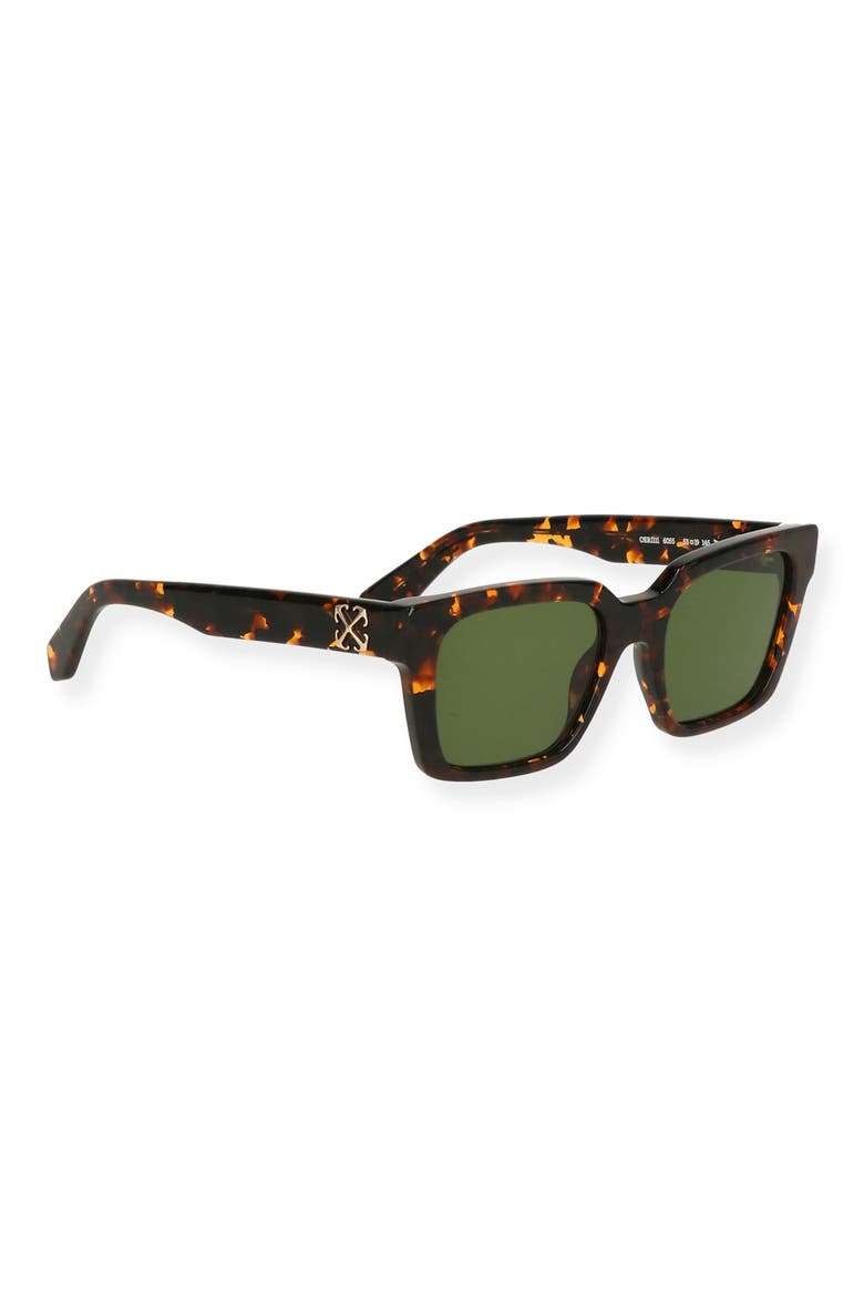 Branson 53mm Square Sunglasses, Alternate, color, BROWN HAVANA/ GREEN