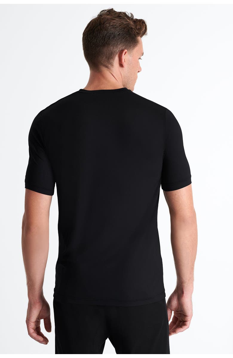 SHAN Microfiber V-neck T-shirt, Alternate, color, Black