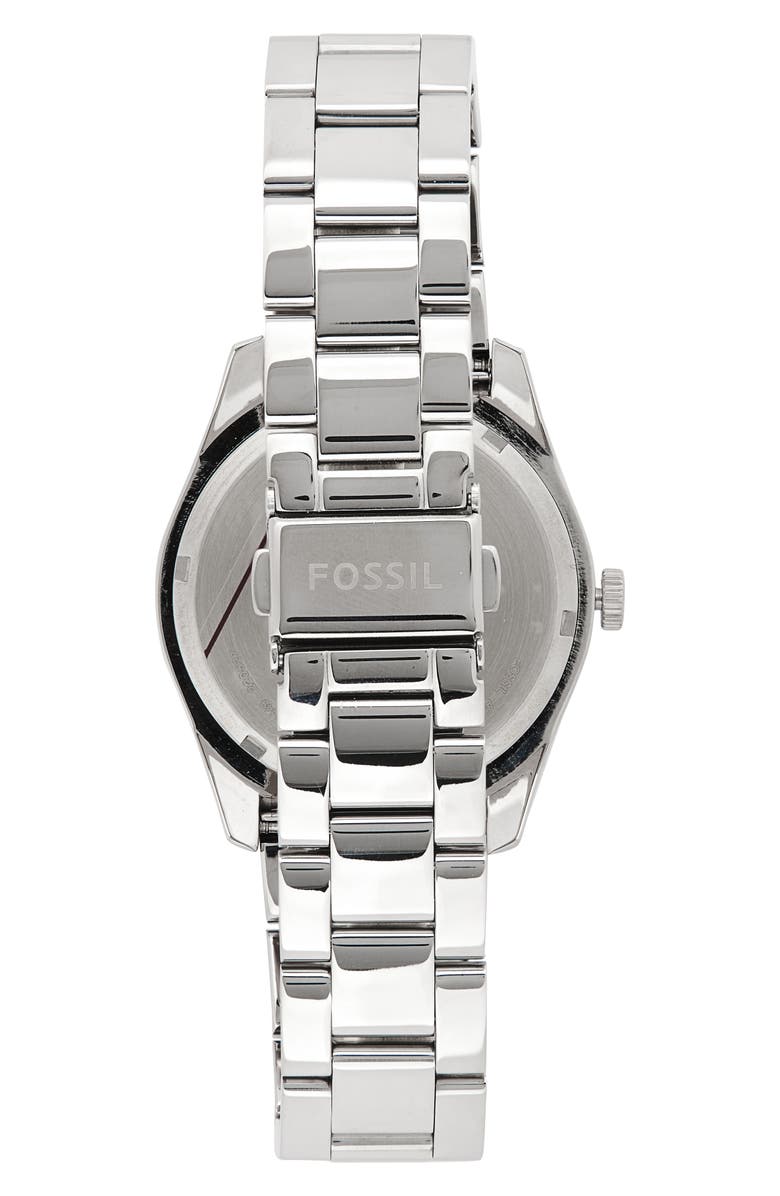 Fossil Riley Stainless Steel Bracelet Watch, Alternate, color, Silver