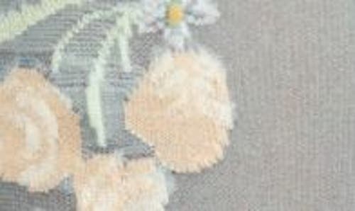 Hansel From Basel Wanda Floral Sheer Crew Socks In Blue