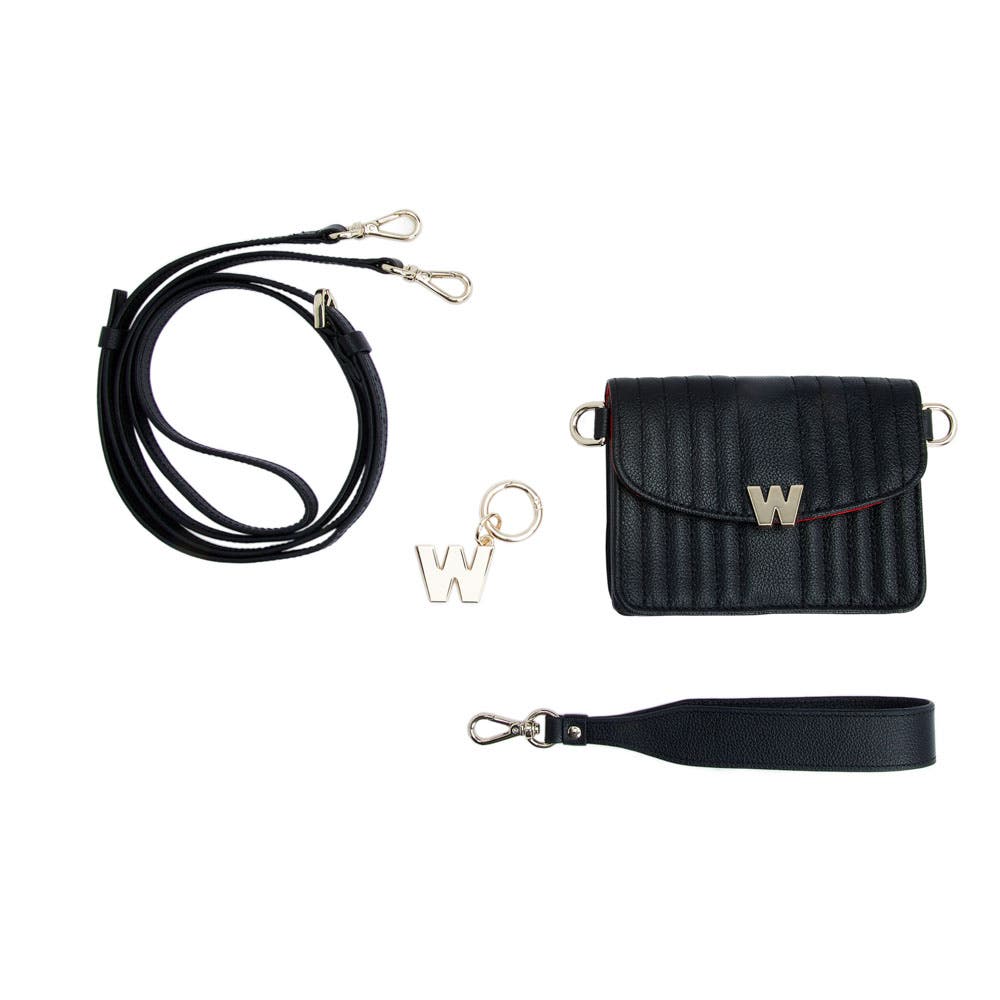 WOLF Mimi Mini Bag with Wristlet & Lanyard, Alternate, color, Black