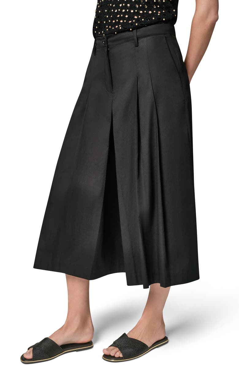 Donna Karan New York Pleated Crop Pants, Alternate, color, Black